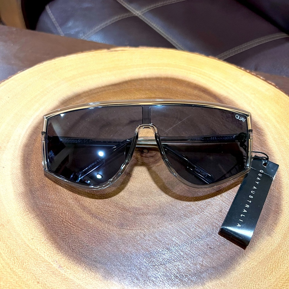 Quay Australia Black Shield Sunglasses